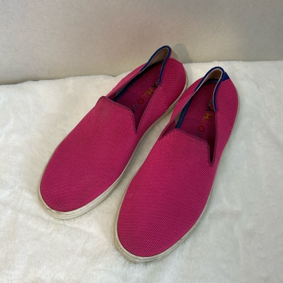 Rothy’s Bubblegum Hot Pink Sneaker Size 8 - Picture 4 of 9